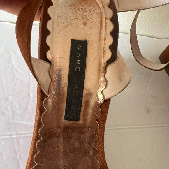 MARC JACOBS SUEDE DAISY PLATFORM WEDGE SHOES SIZE 7 US - Picture 3 of 7